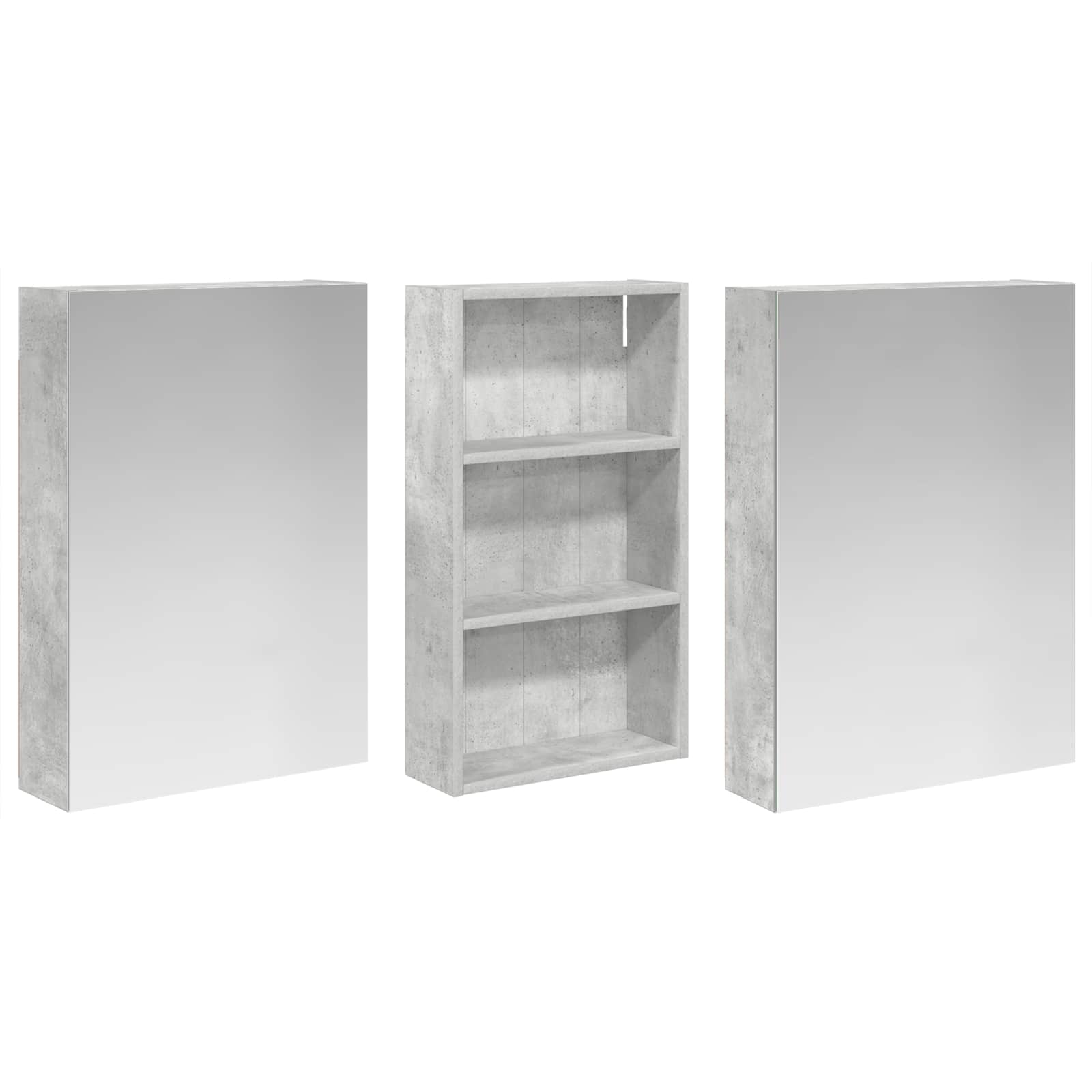 Badeværelsesskabsæt 3 pcs 140 x 14,5 x 70 cm Konstrueret træ