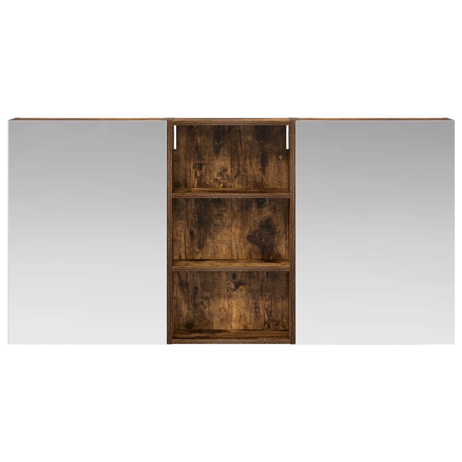 Badeværelsesskabsæt 3 pcs 140 x 14,5 x 70 cm Konstrueret træ