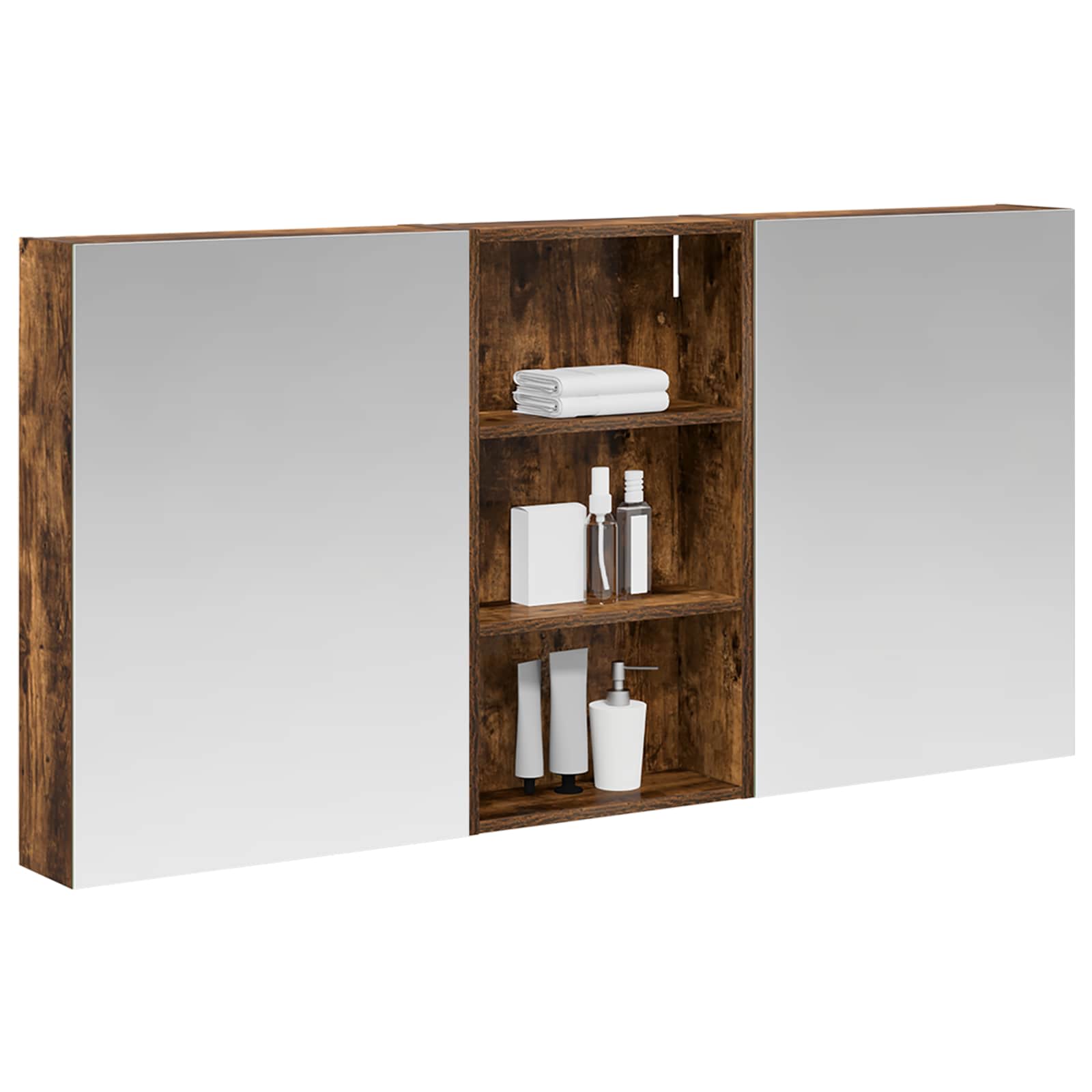 Badeværelsesskabsæt 3 pcs 140 x 14,5 x 70 cm Konstrueret træ