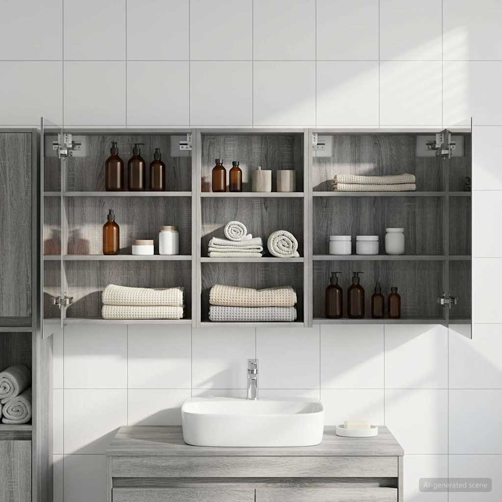 Badevrelsesskabst 3 stk. 140 x 14,5 x 70 cm Konstrueret tr