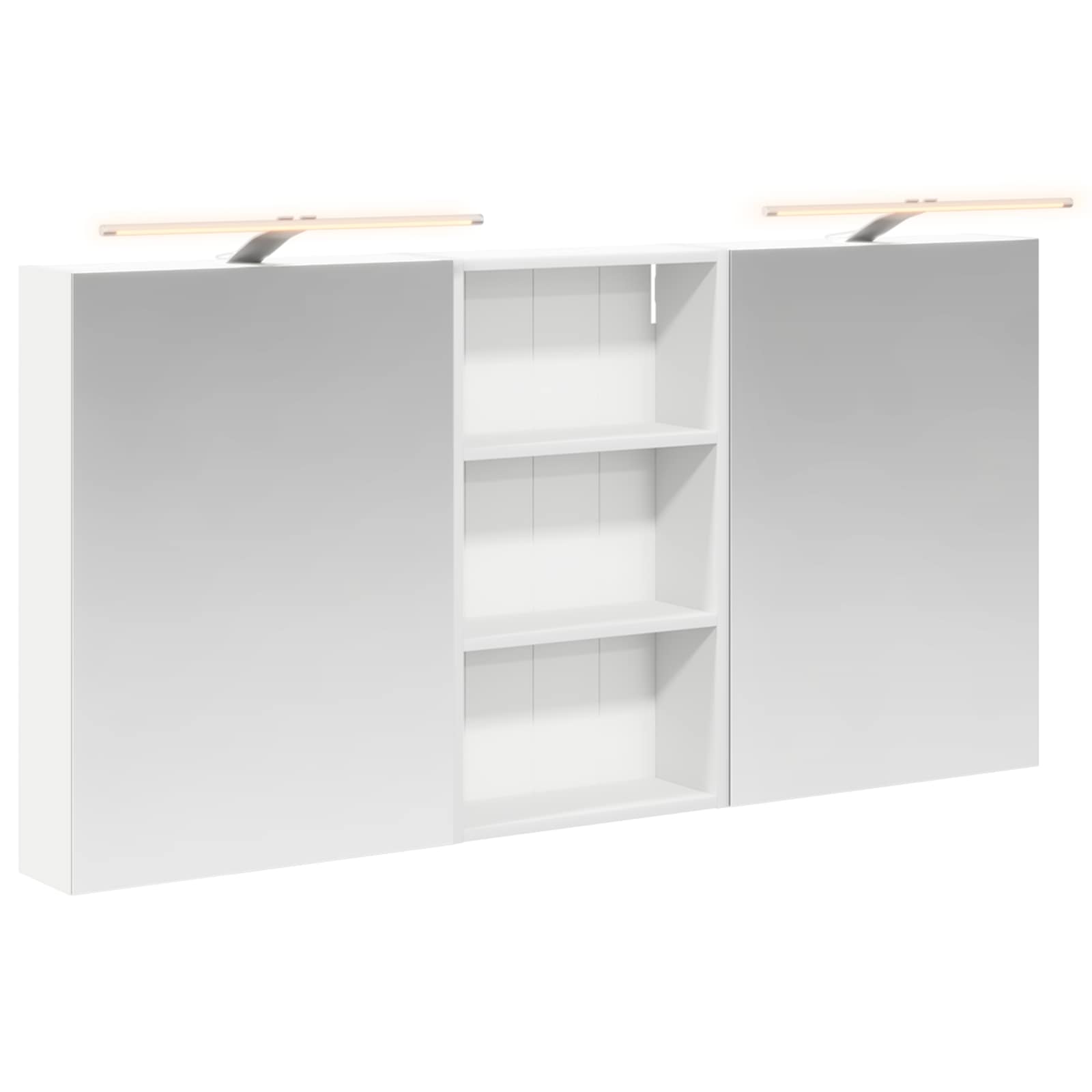 Badeværelsesskabsæt 3 pcs 140 x 14,5 x 70 cm Konstrueret træ