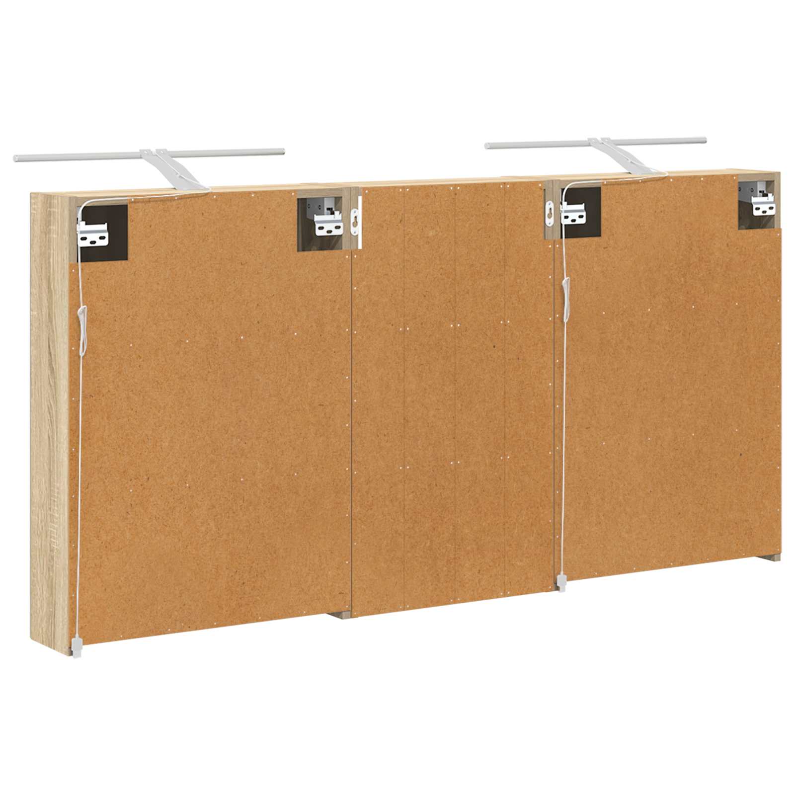 Badeværelsesskabsæt 3 pcs 140 x 14,5 x 70 cm Konstrueret træ