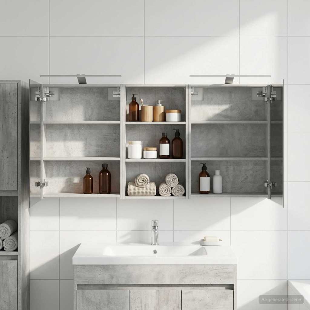 Badevrelsesskabst 3 stk. 140 x 14,5 x 70 cm Konstrueret tr