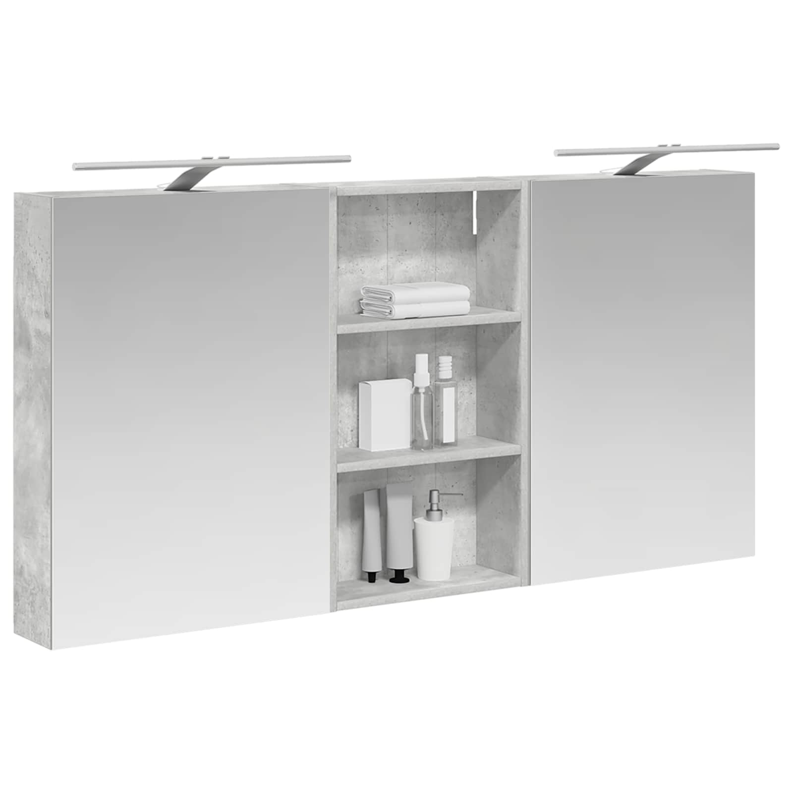 Badeværelsesskabsæt 3 pcs 140 x 14,5 x 70 cm Konstrueret træ
