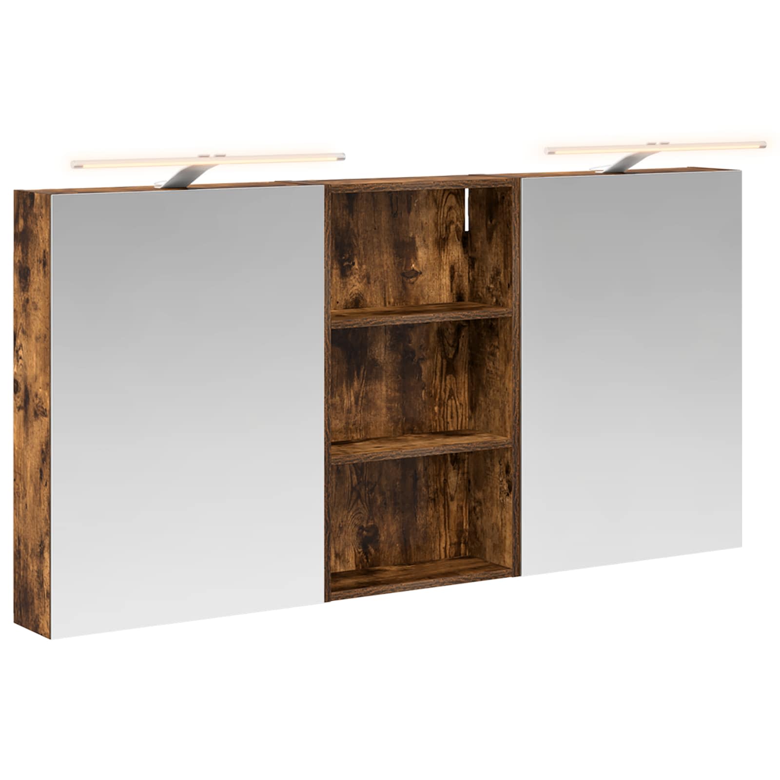 Badeværelsesskabsæt 3 pcs 140 x 14,5 x 70 cm Konstrueret træ