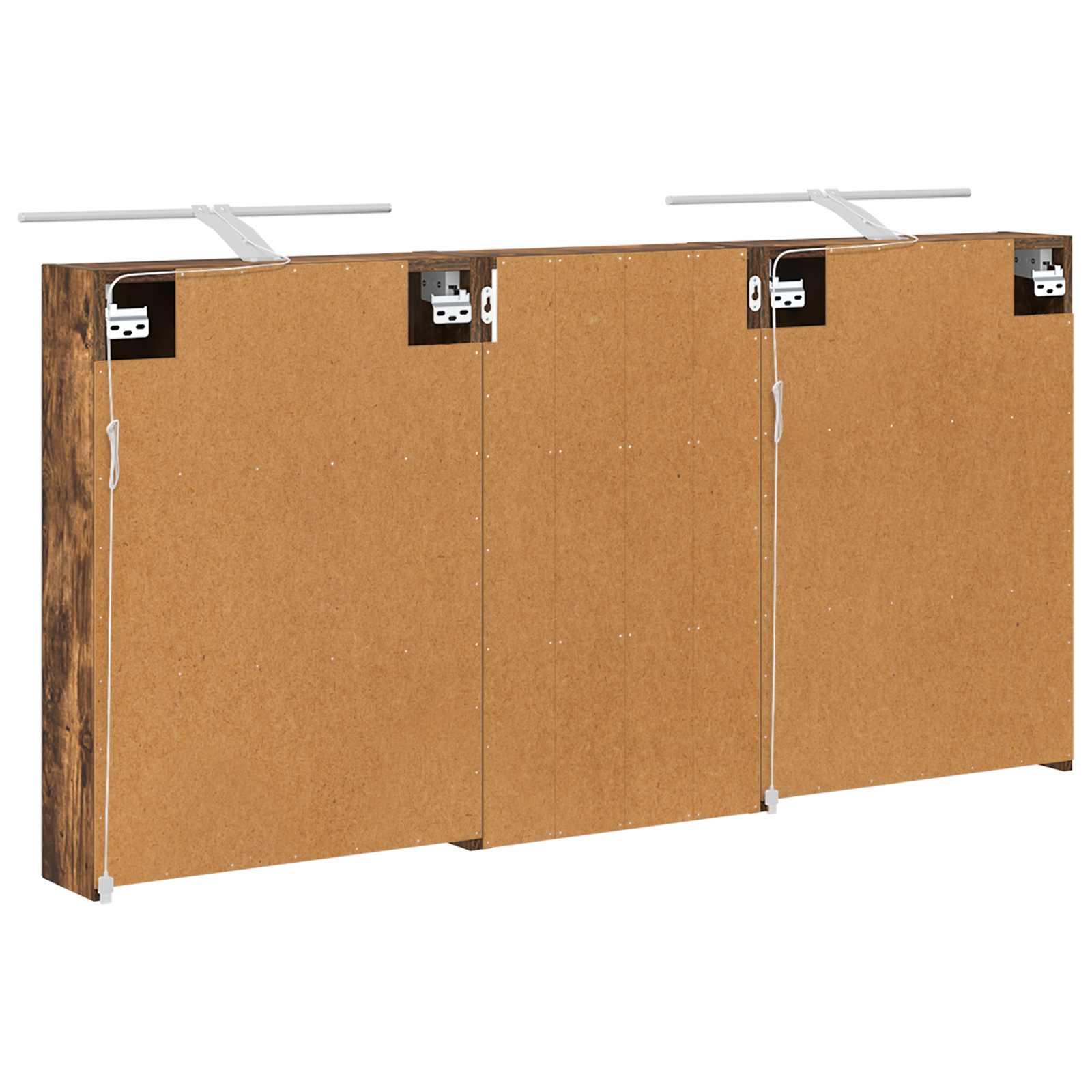 Badeværelsesskabsæt 3 pcs 140 x 14,5 x 70 cm Konstrueret træ