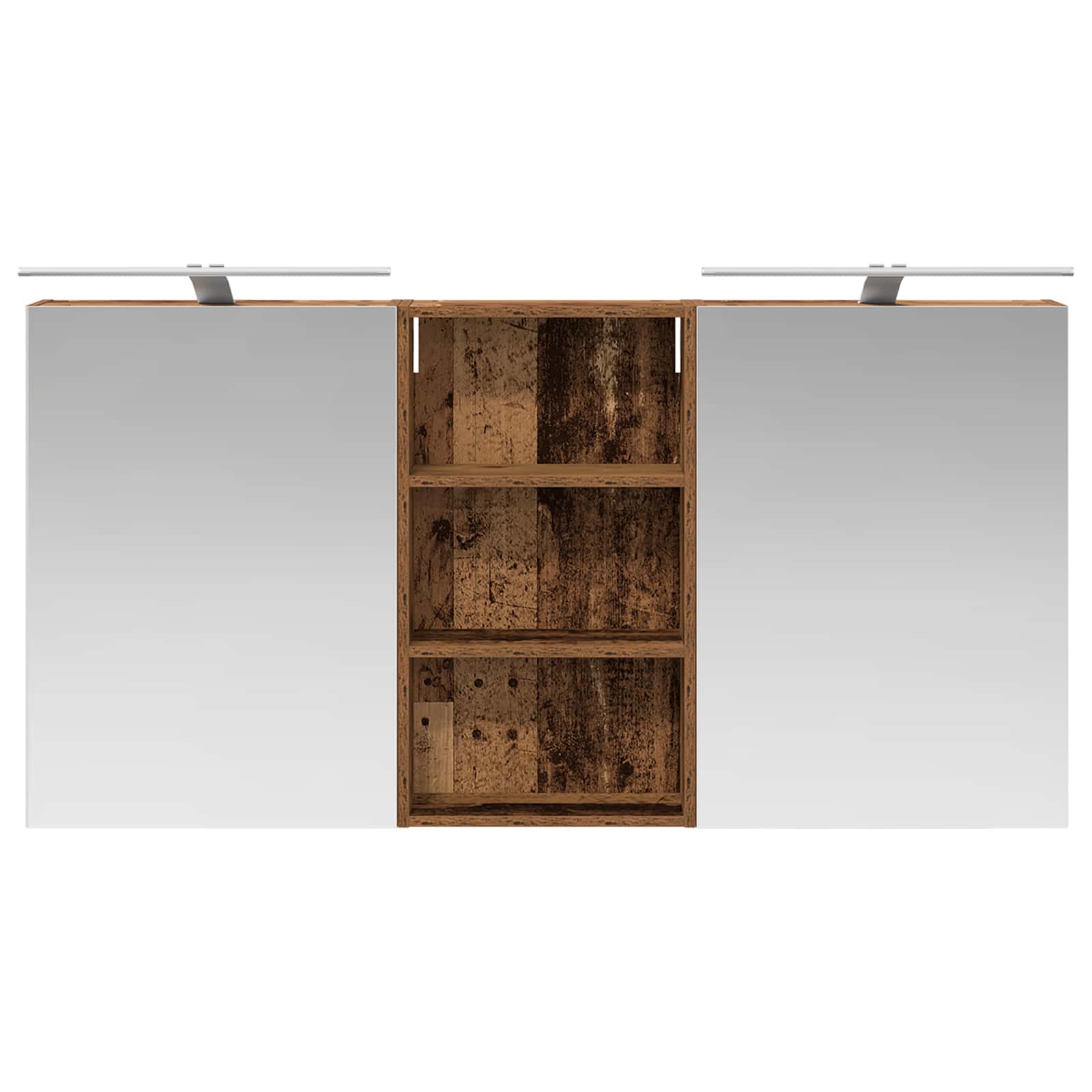 Badeværelsesskabsæt 3 pcs 140 x 14,5 x 70 cm Konstrueret træ