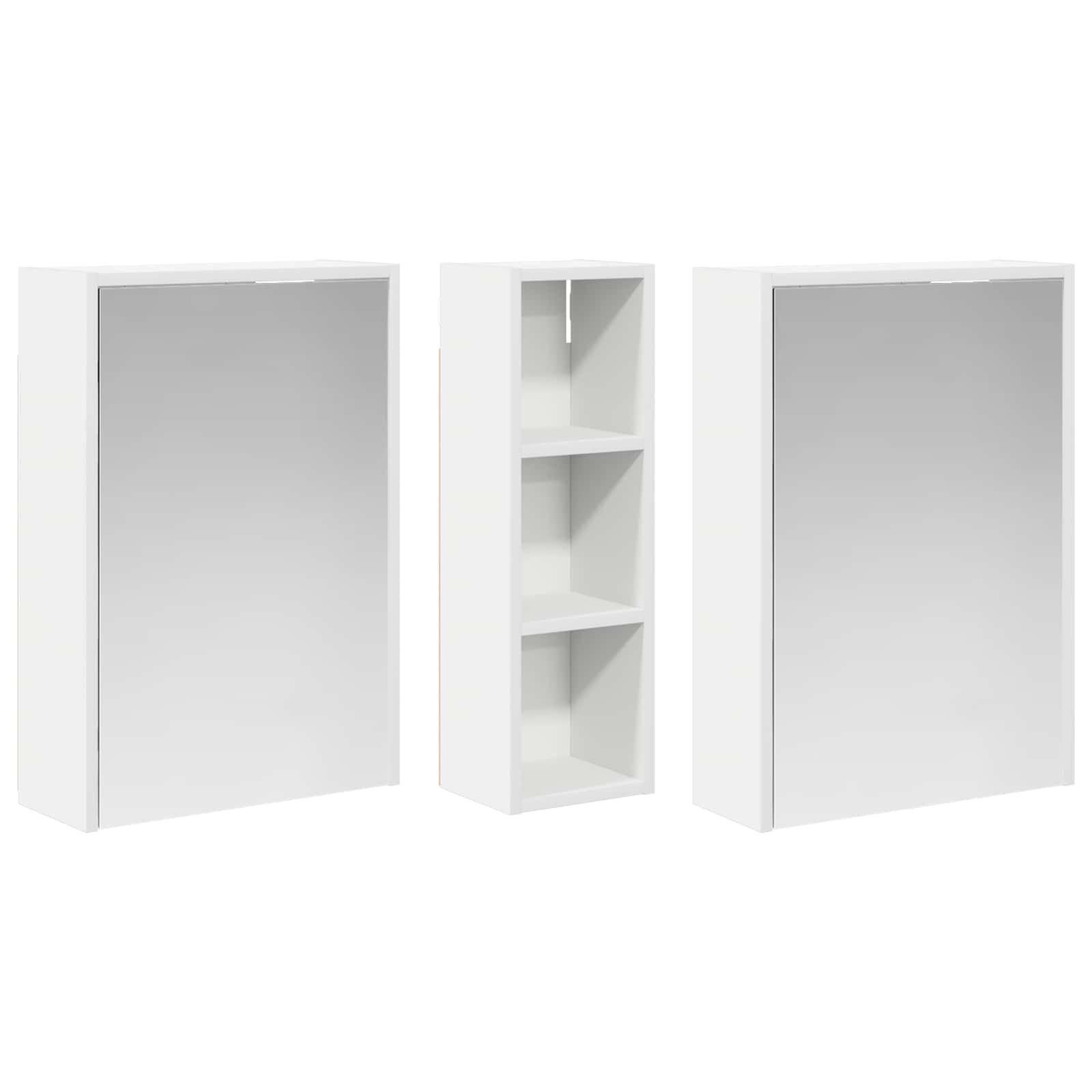 Badeværelsesskabsæt 3 pcs 106 x 16 x 62,5 cm Konstrueret træ