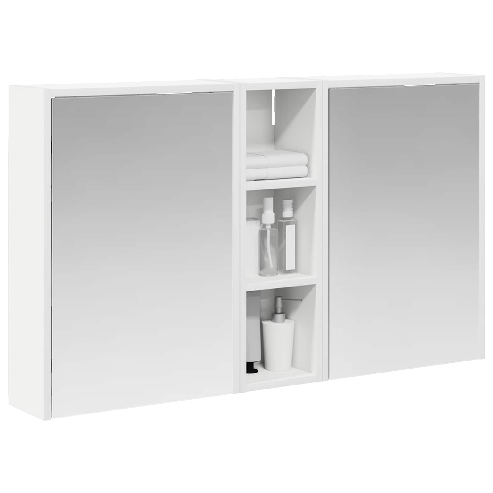 Badeværelsesskabsæt 3 pcs 106 x 16 x 62,5 cm Konstrueret træ