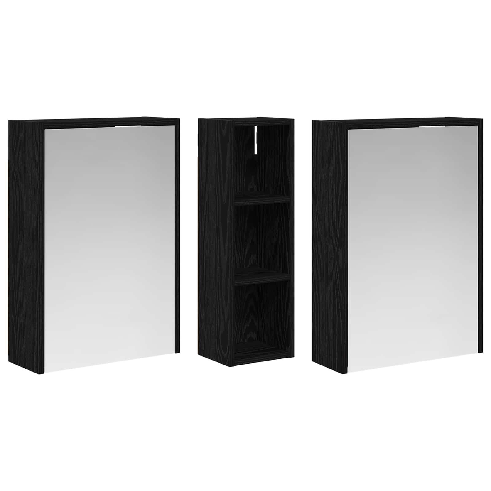 Badeværelsesskabsæt 3 pcs 106 x 16 x 62,5 cm Konstrueret træ