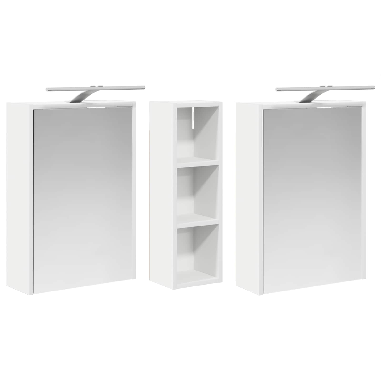 Badeværelsesskabsæt 3 pcs 106 x 16 x 62,5 cm Konstrueret træ
