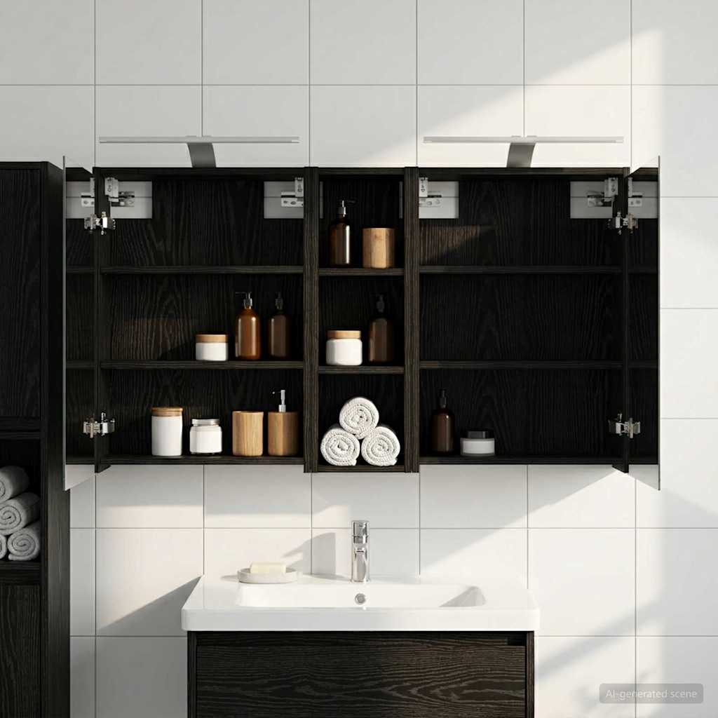 Badevrelsesskabst 3 stk. 106 x 16 x 62,5 cm Konstrueret tr