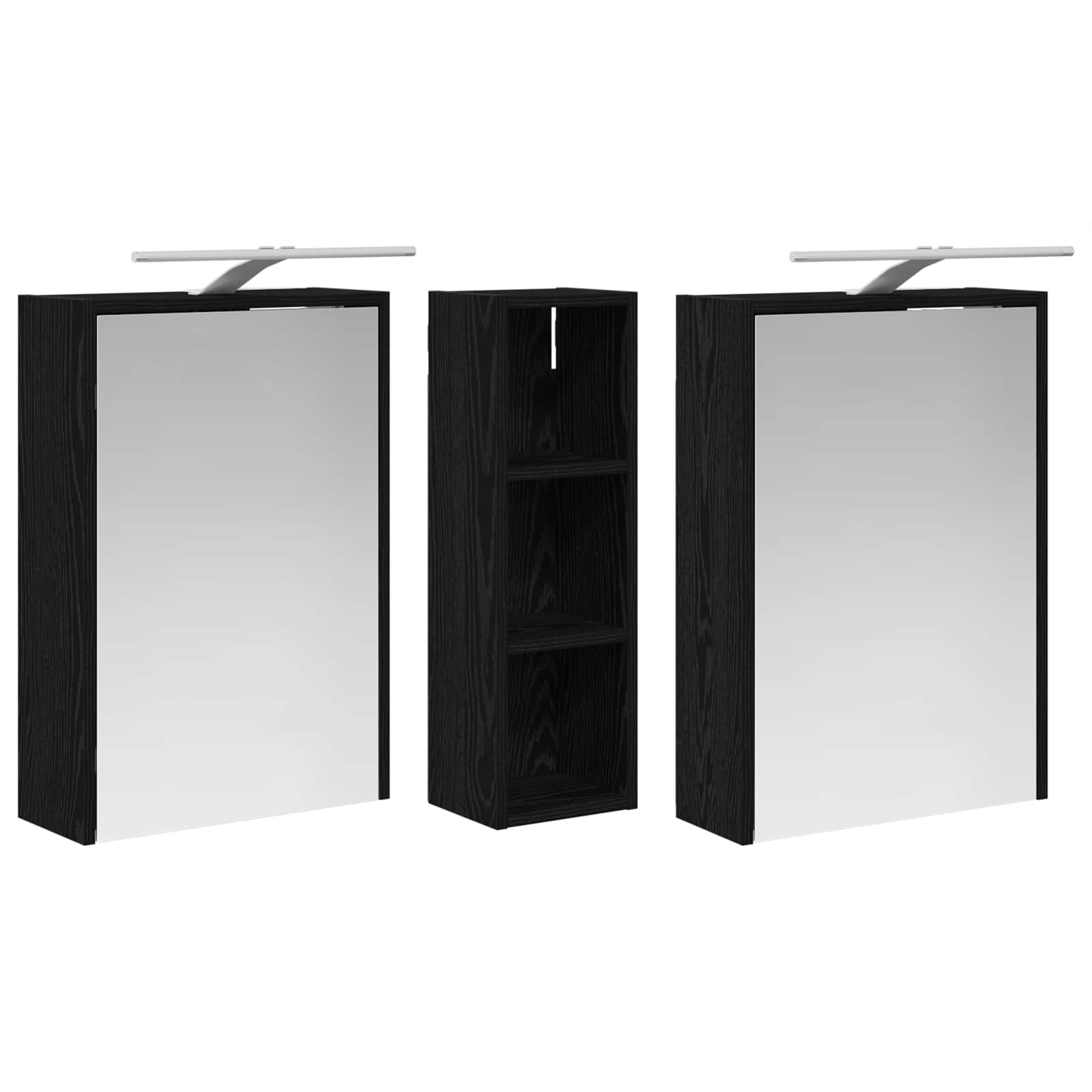 Badeværelsesskabsæt 3 pcs 106 x 16 x 62,5 cm Konstrueret træ