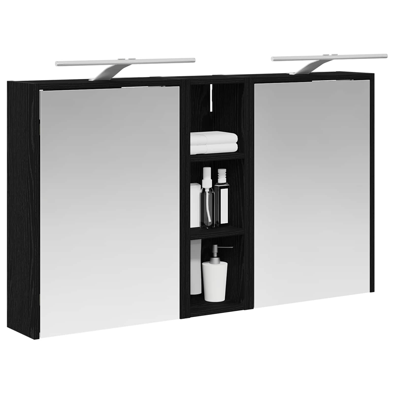 Badeværelsesskabsæt 3 pcs 106 x 16 x 62,5 cm Konstrueret træ