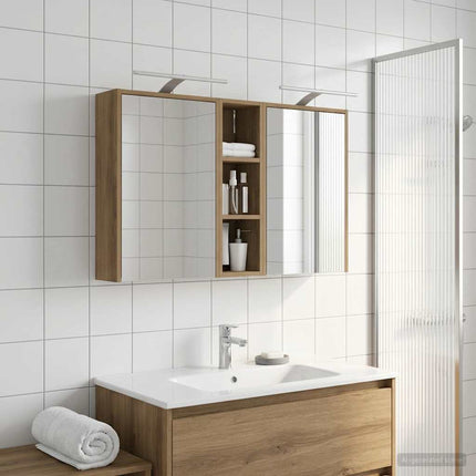 Badeværelsesskabsæt 3 pcs 106 x 16 x 62,5 cm Konstrueret træ
