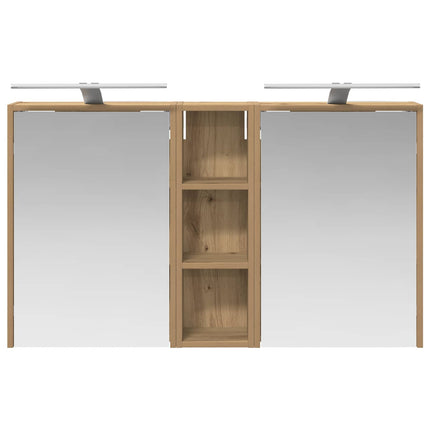 Badeværelsesskabsæt 3 pcs 106 x 16 x 62,5 cm Konstrueret træ