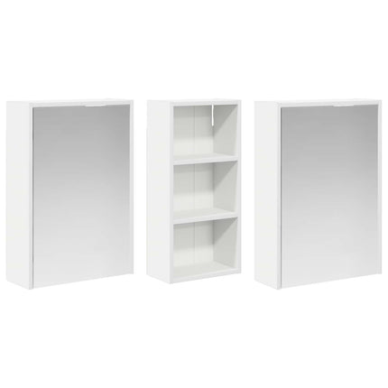 Badeværelsesskabsæt 3 stk. 116 x 16 x 62,5 cm Konstrueret træ