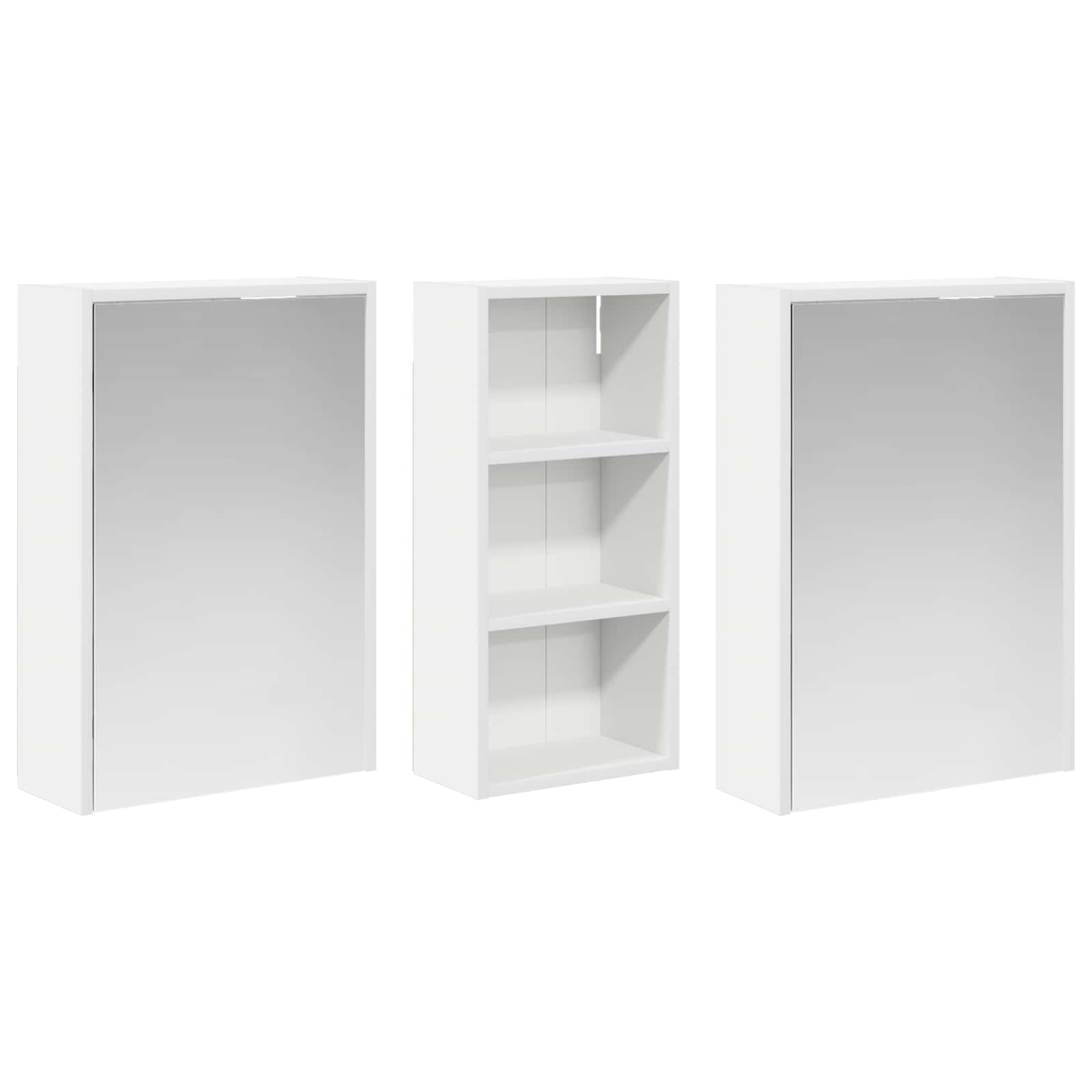 Badeværelsesskabsæt 3 pcs 116 x 16 x 62,5 cm Konstrueret træ