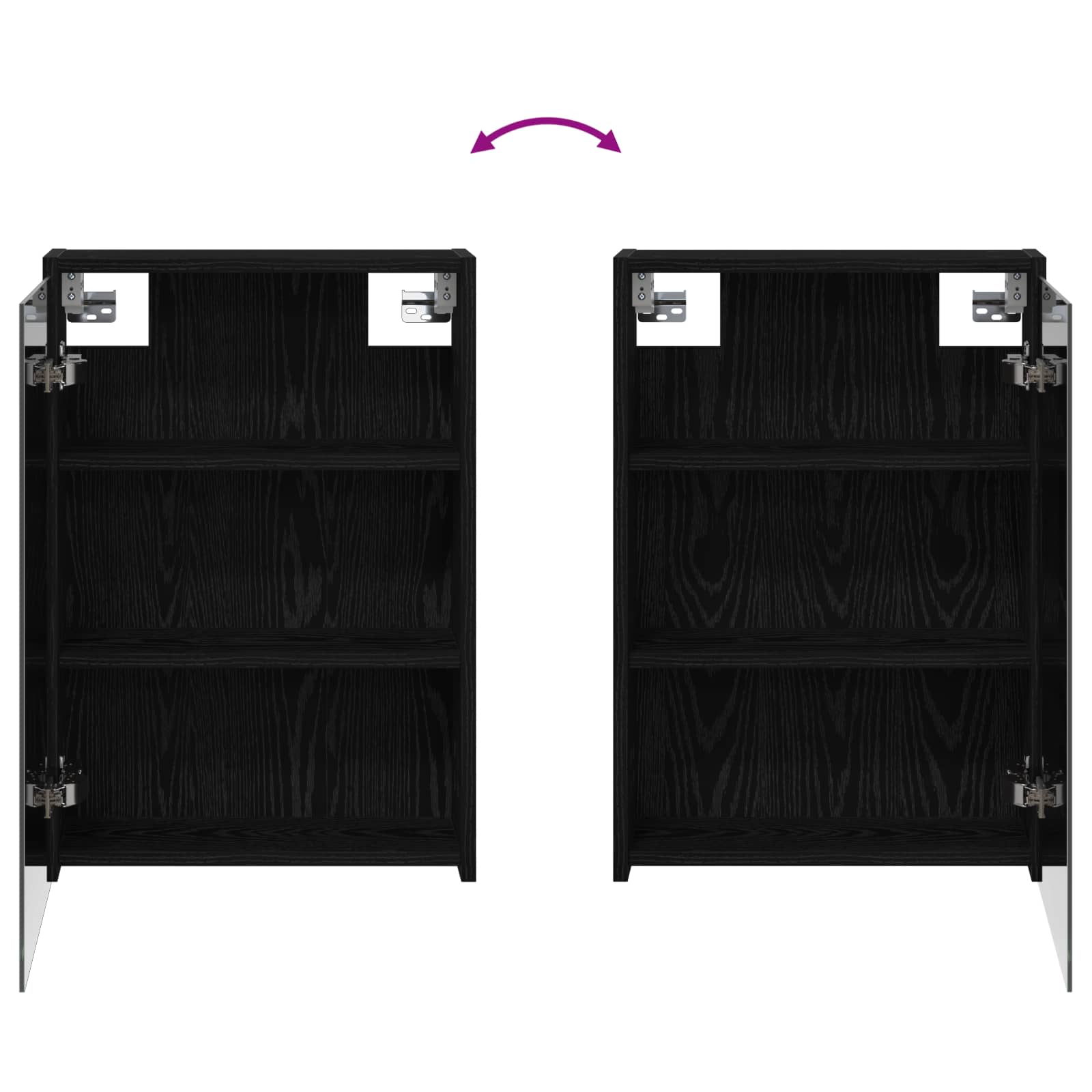 Badeværelsesskabsæt 3 pcs 116 x 16 x 62,5 cm Konstrueret træ