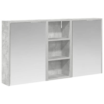 Badeværelsesskabsæt 3 stk. 116 x 16 x 62,5 cm Konstrueret træ