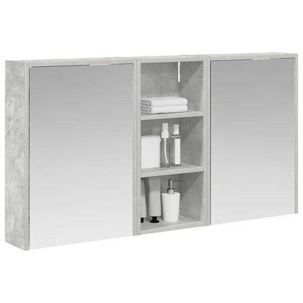 Badeværelsesskabsæt 3 stk. 116 x 16 x 62,5 cm Konstrueret træ