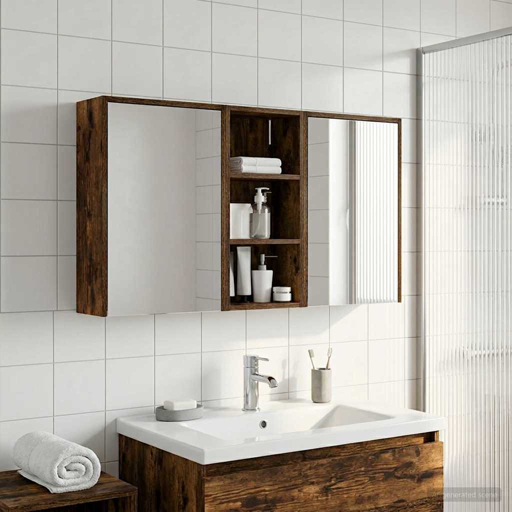 vidaXL Badeværelsesskabsæt 3 stk. 116 x 16 x 62,5 cm Konstrueret træ