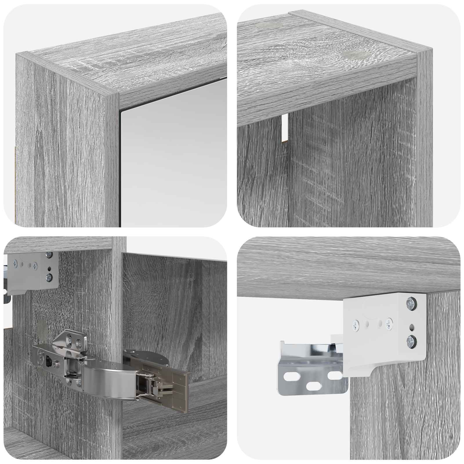 Badeværelsesskabsæt 3 pcs 116 x 16 x 62,5 cm Konstrueret træ