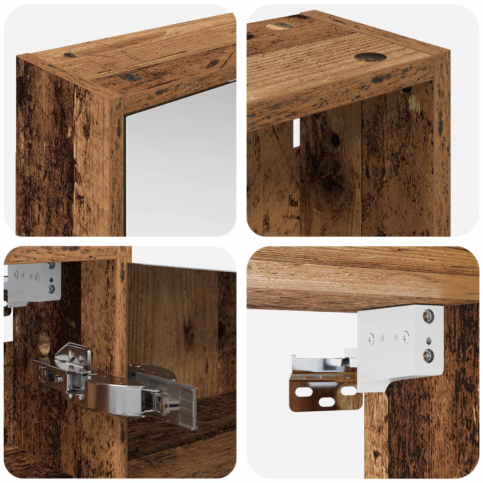 Badeværelsesskabsæt 3 pcs 116 x 16 x 62,5 cm Konstrueret træ