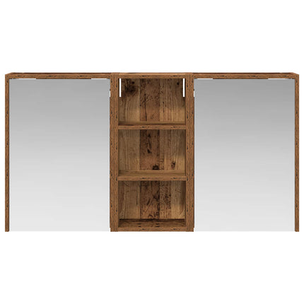 Badeværelsesskabsæt 3 stk. 116 x 16 x 62,5 cm Konstrueret træ