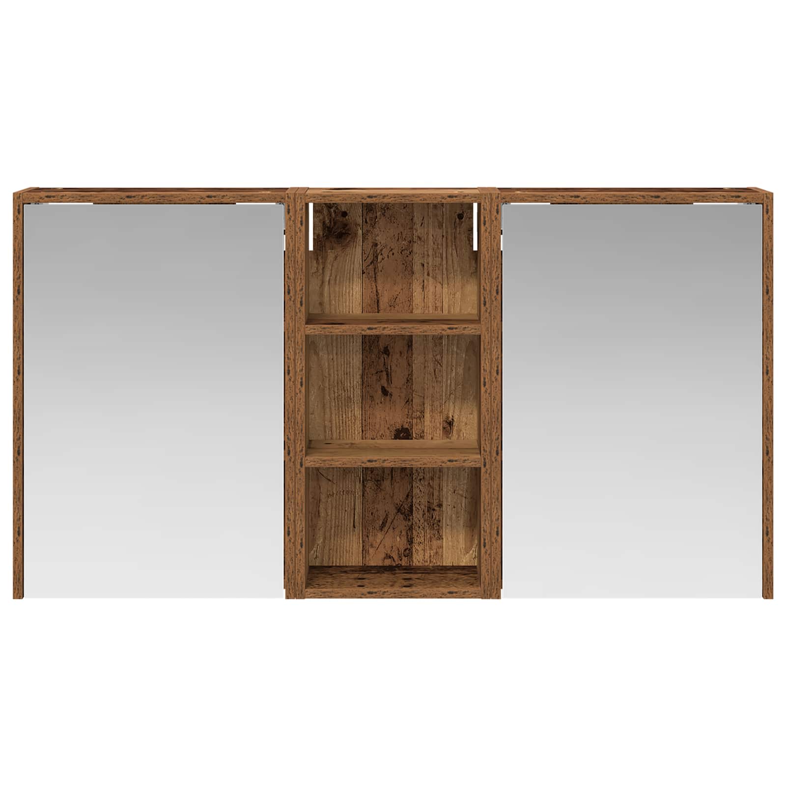 Badeværelsesskabsæt 3 pcs 116 x 16 x 62,5 cm Konstrueret træ