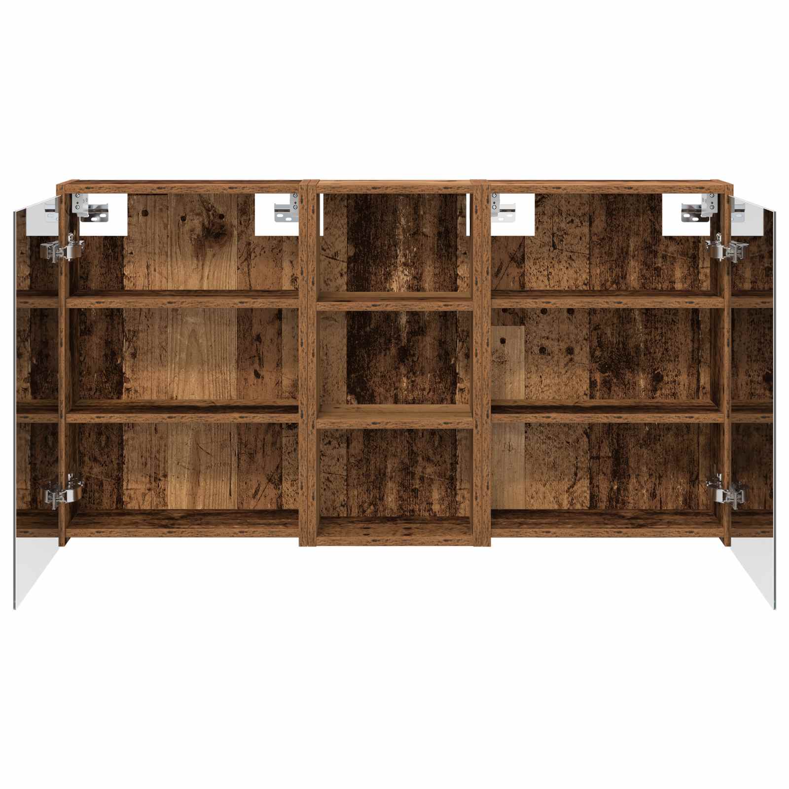 Badeværelsesskabsæt 3 pcs 116 x 16 x 62,5 cm Konstrueret træ