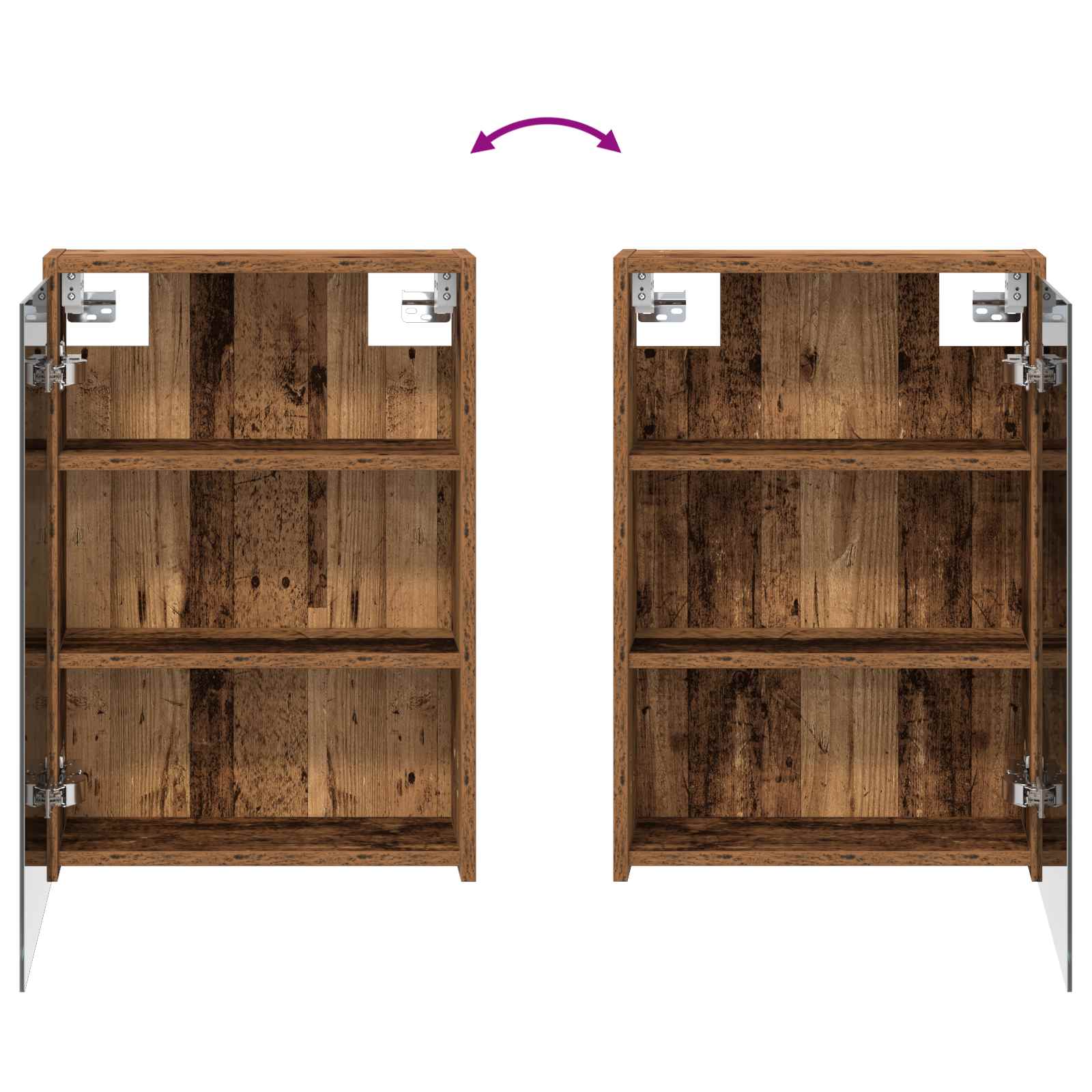 Badeværelsesskabsæt 3 pcs 116 x 16 x 62,5 cm Konstrueret træ