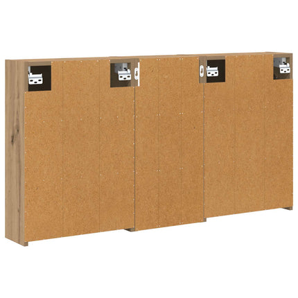 Badeværelsesskabsæt 3 stk. 116 x 16 x 62,5 cm Konstrueret træ