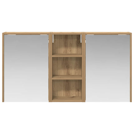 Badeværelsesskabsæt 3 stk. 116 x 16 x 62,5 cm Konstrueret træ