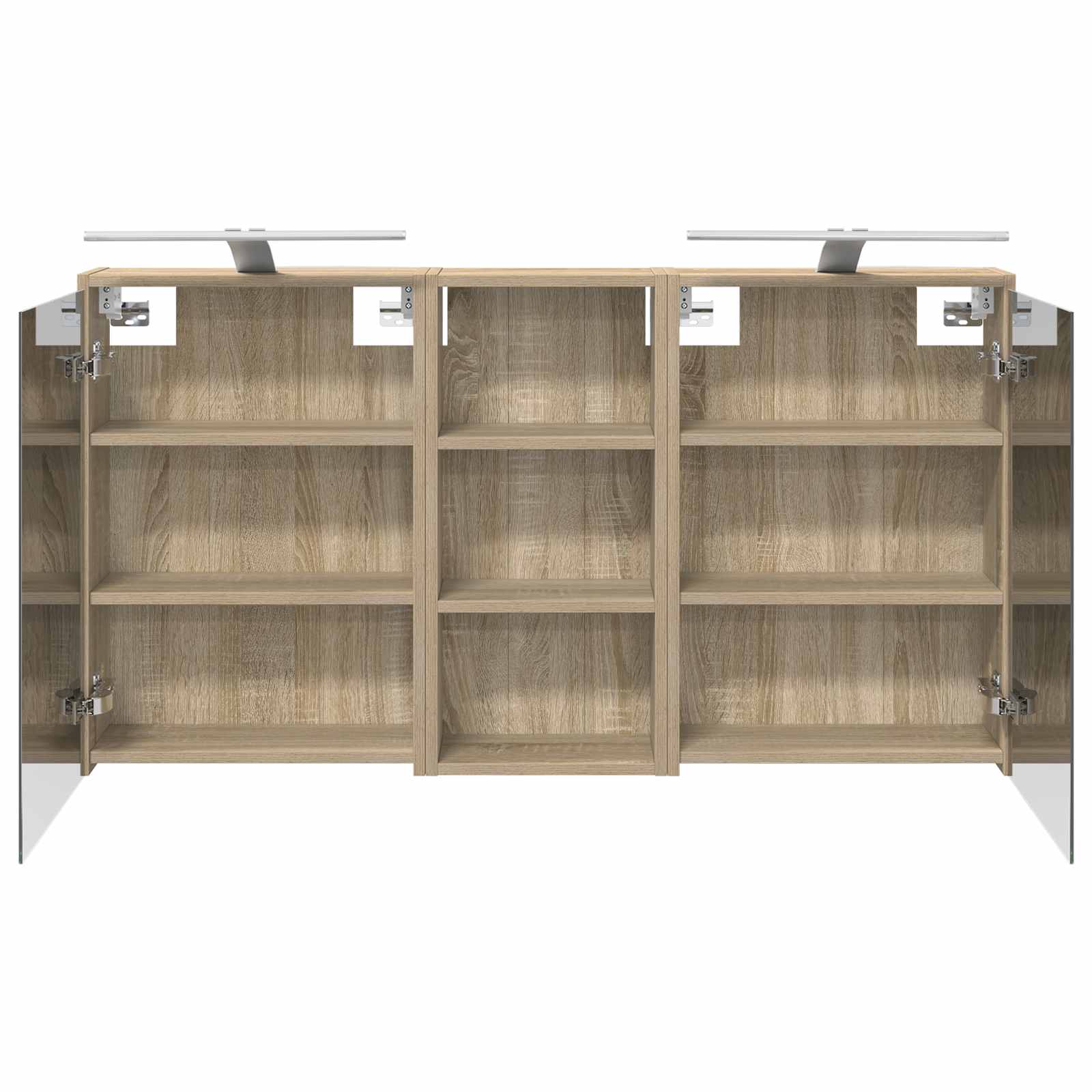 Badeværelsesskabsæt 3 pcs 116 x 16 x 62,5 cm Konstrueret træ