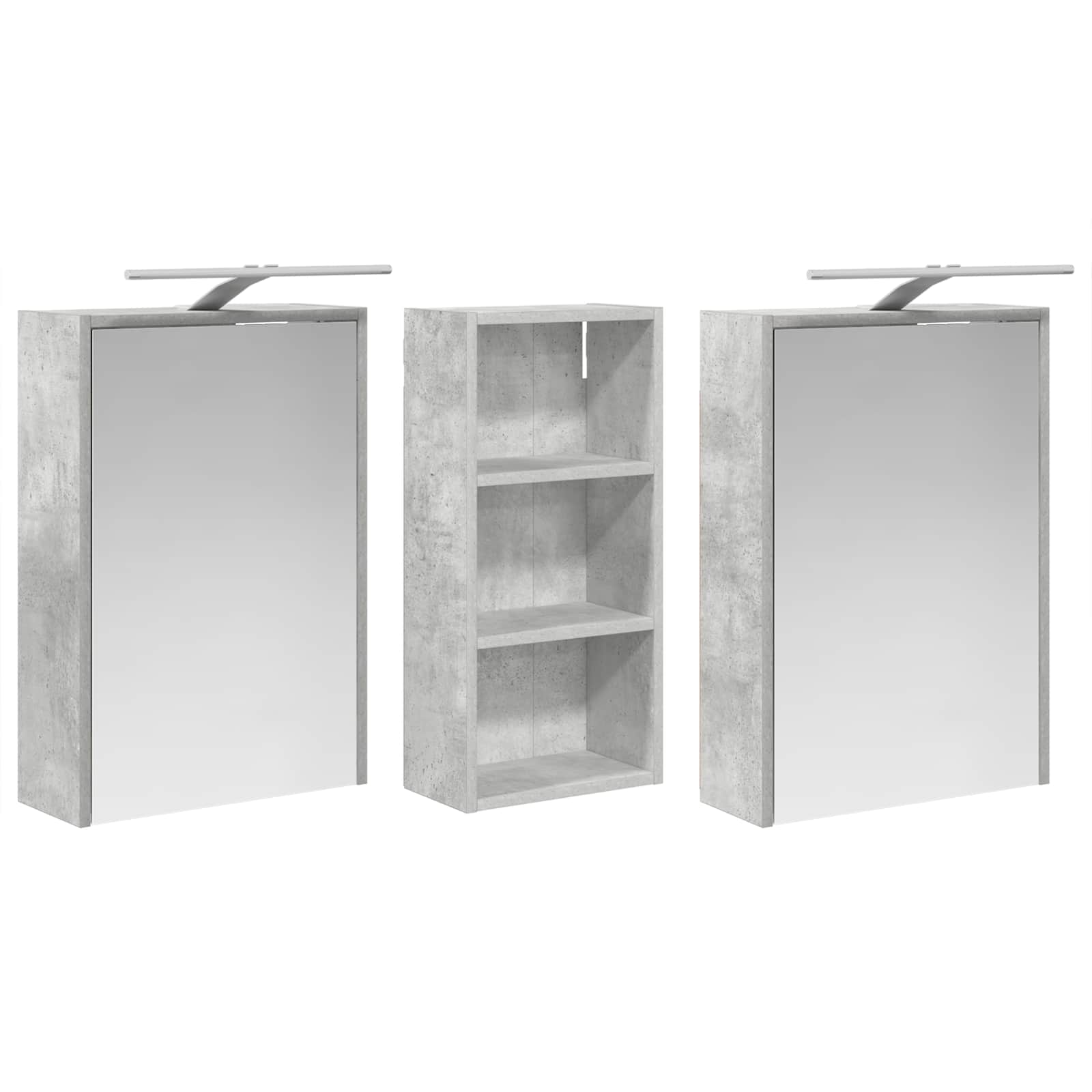 Badeværelsesskabsæt 3 pcs 116 x 16 x 62,5 cm Konstrueret træ