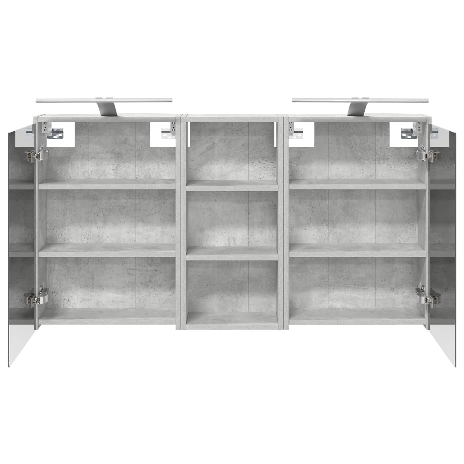 Badeværelsesskabsæt 3 pcs 116 x 16 x 62,5 cm Konstrueret træ