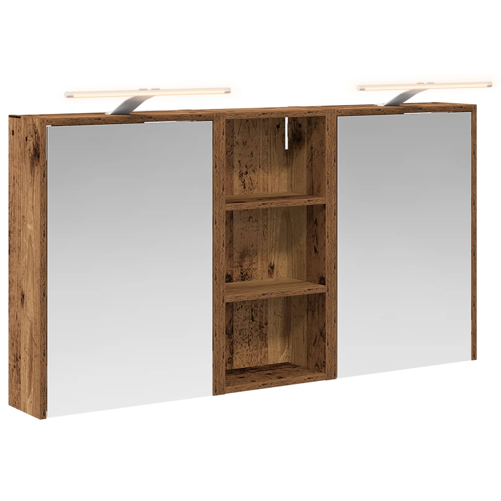 Badeværelsesskabsæt 3 pcs 116 x 16 x 62,5 cm Konstrueret træ