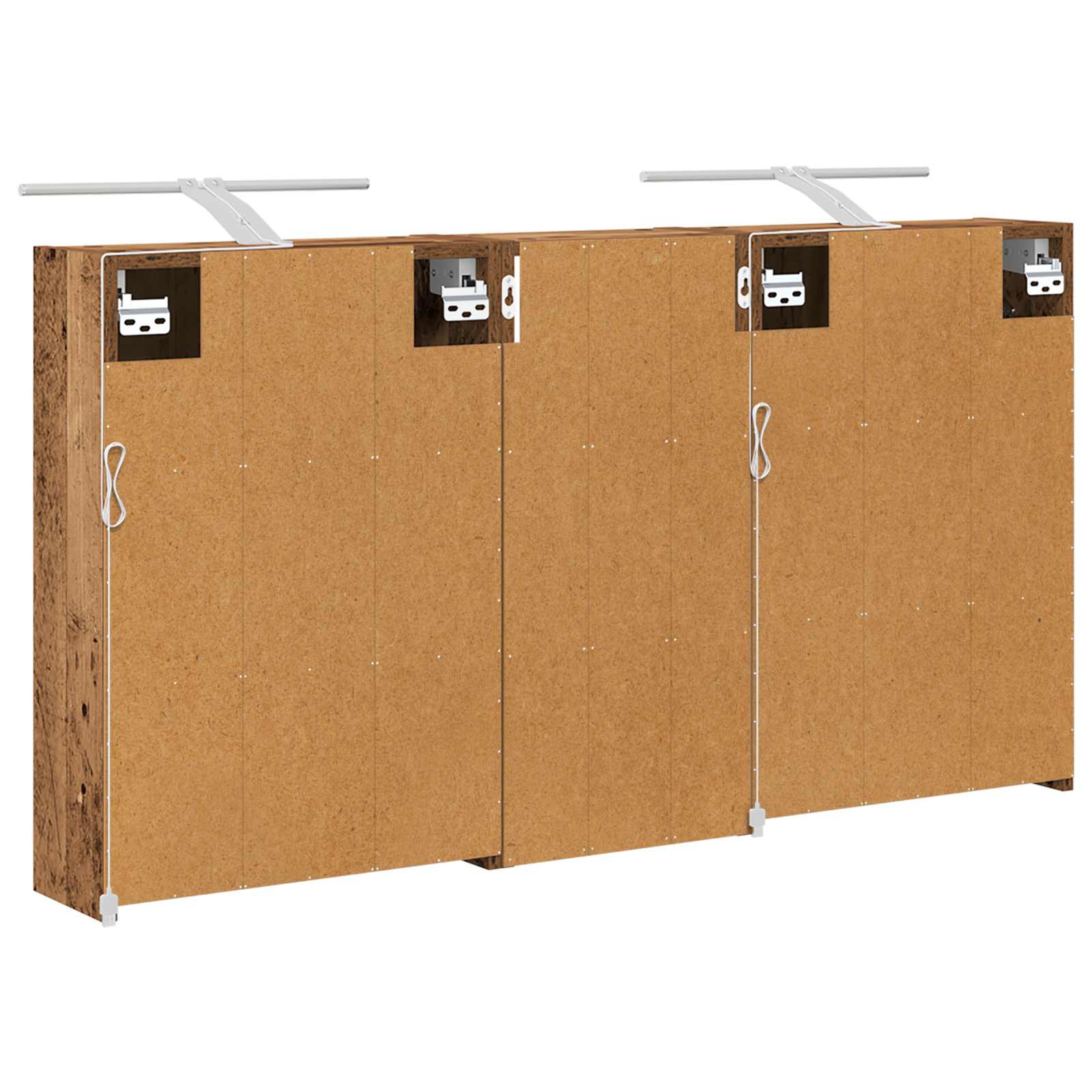 Badeværelsesskabsæt 3 pcs 116 x 16 x 62,5 cm Konstrueret træ