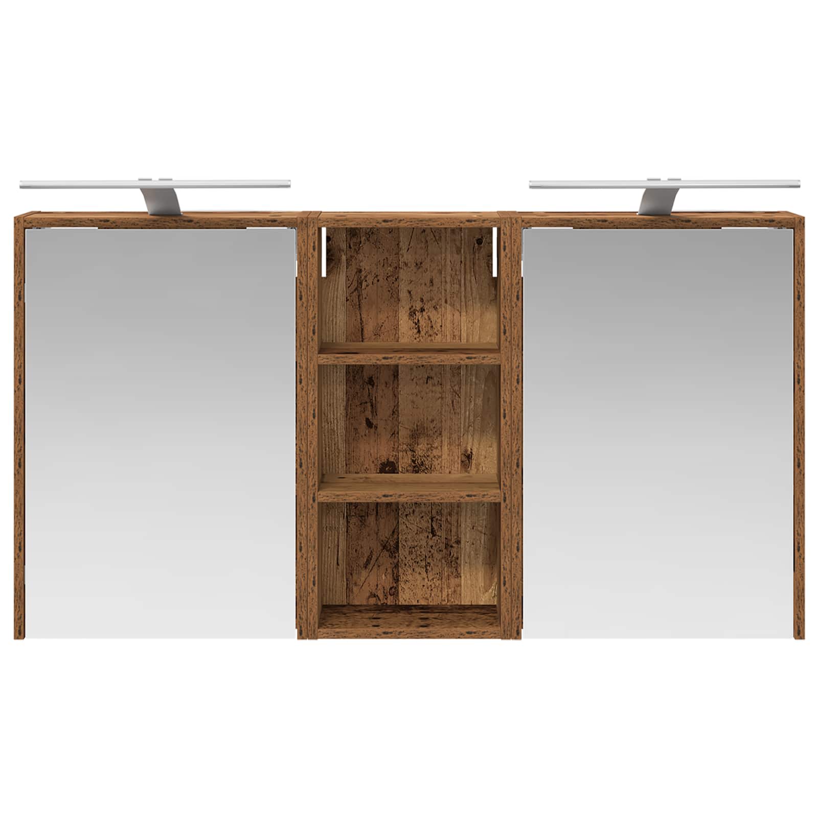 Badeværelsesskabsæt 3 pcs 116 x 16 x 62,5 cm Konstrueret træ