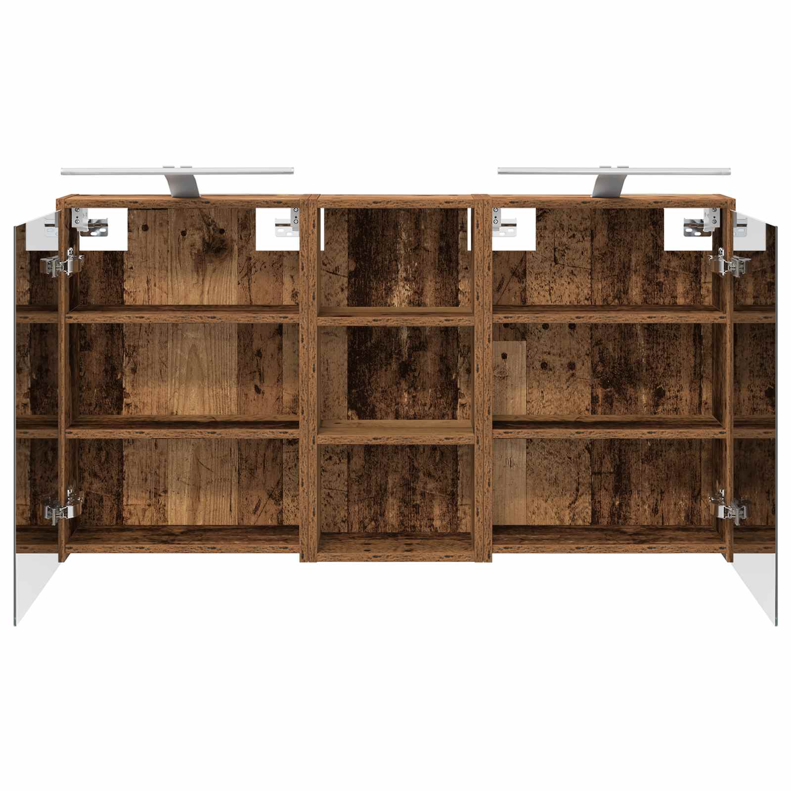 Badeværelsesskabsæt 3 pcs 116 x 16 x 62,5 cm Konstrueret træ