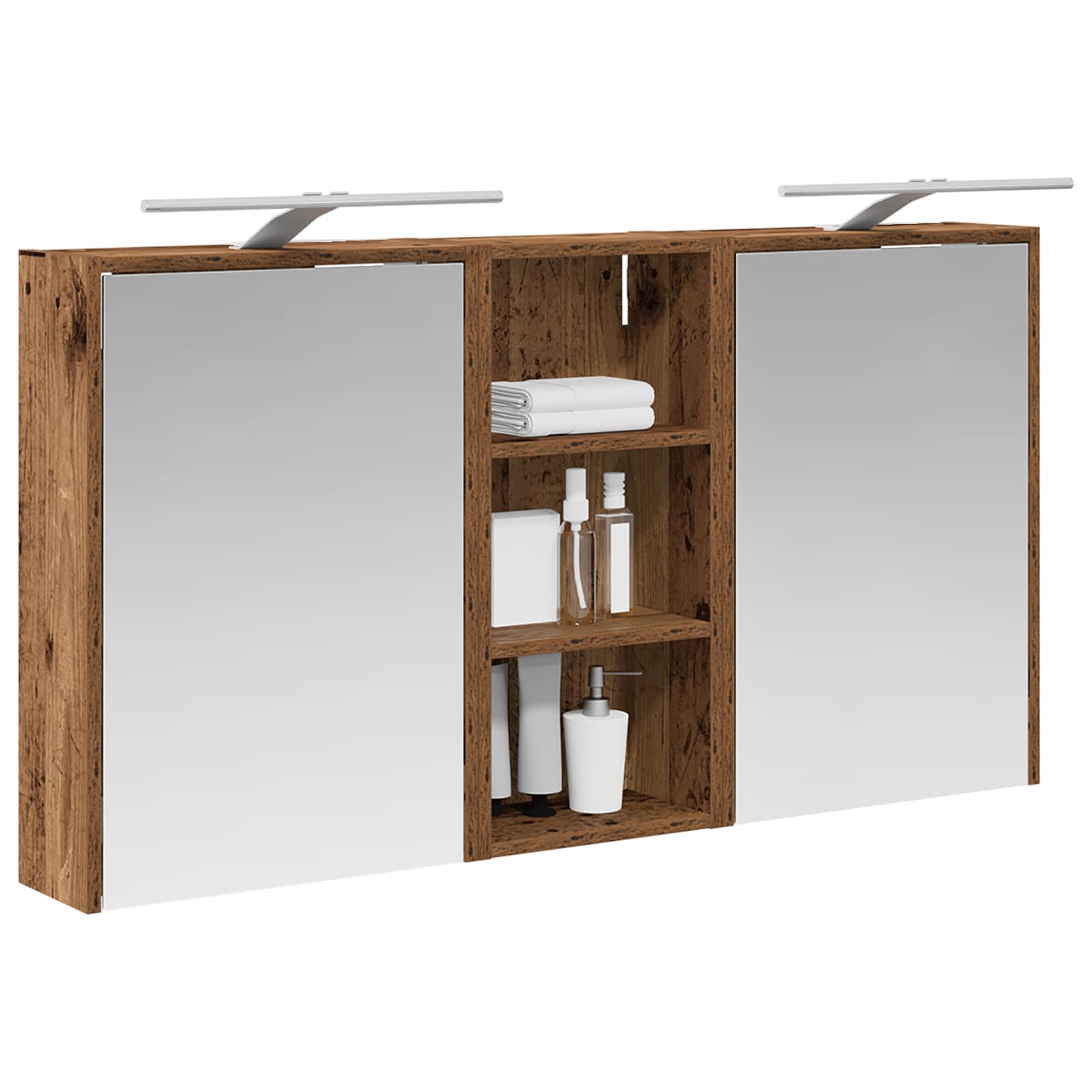 Badeværelsesskabsæt 3 pcs 116 x 16 x 62,5 cm Konstrueret træ