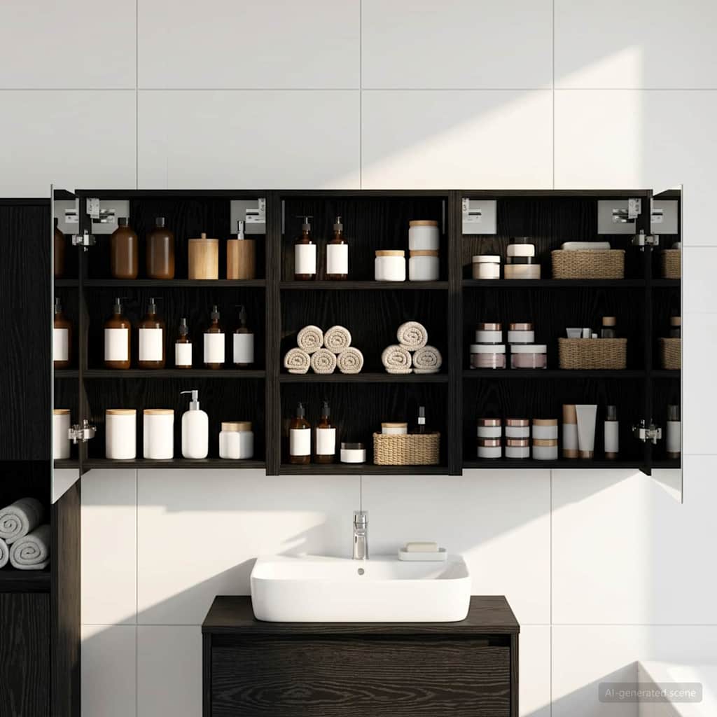 Badevrelsesskabst 3 stk. 126 x 16 x 62.5 cm Konstrueret tr