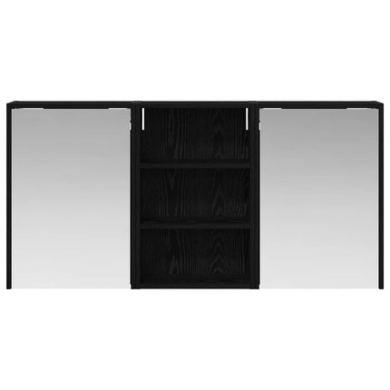 Badeværelsesskabsæt 3 stk. 126 x 16 x 62.5 cm Konstrueret træ