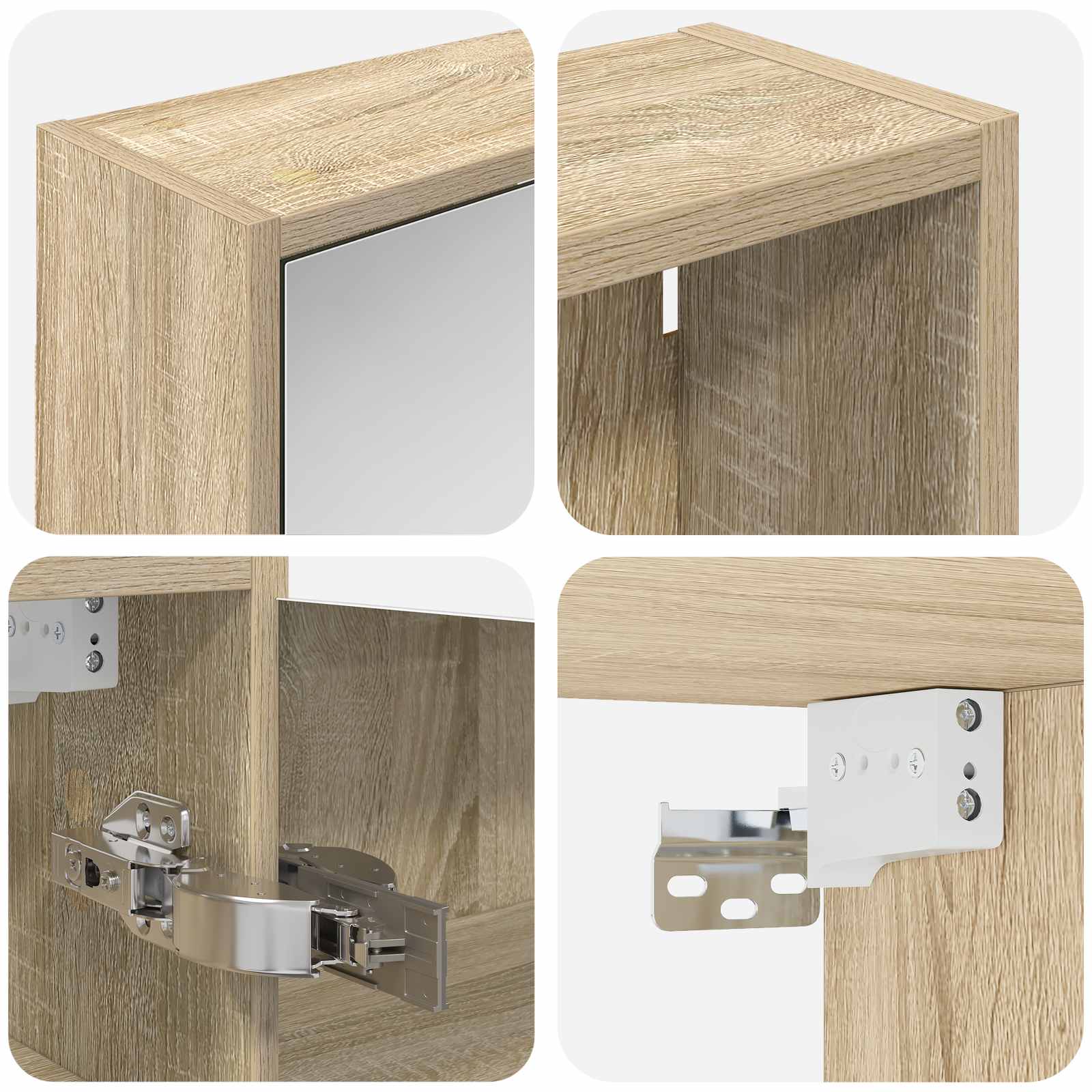 Badeværelsesskabsæt 3 pcs 126 x 16 x 62.5 cm Konstrueret træ