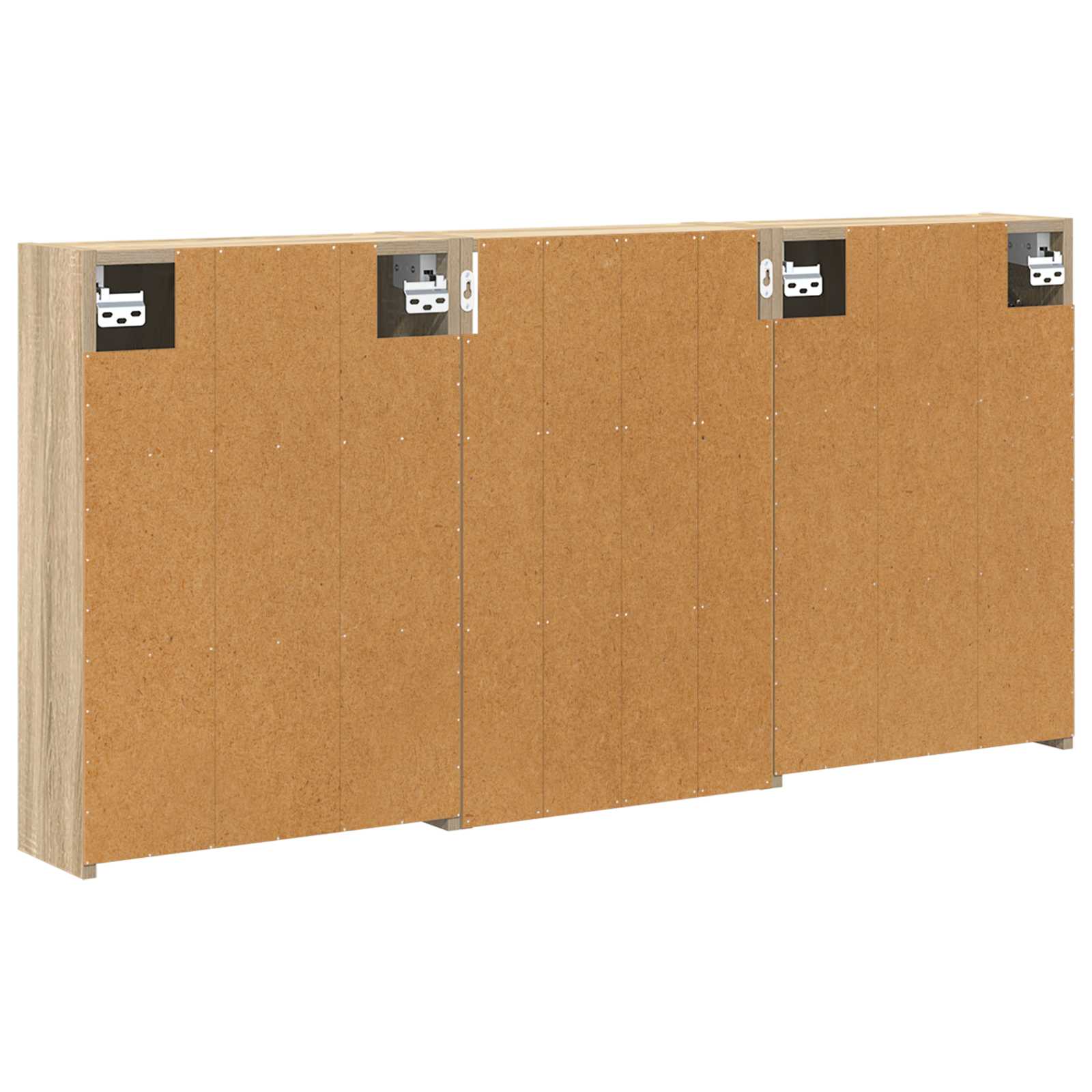 Badeværelsesskabsæt 3 pcs 126 x 16 x 62.5 cm Konstrueret træ