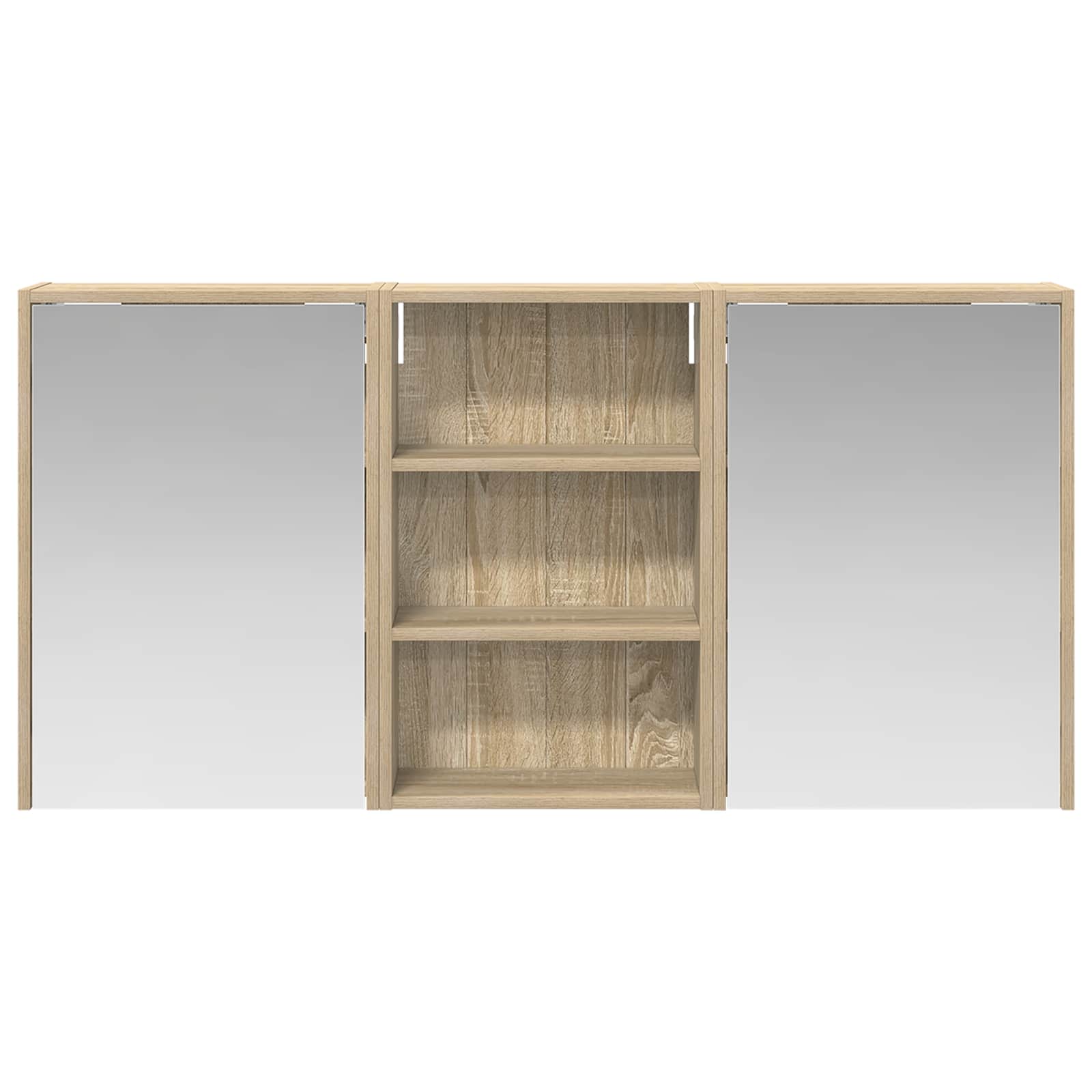 Badeværelsesskabsæt 3 pcs 126 x 16 x 62.5 cm Konstrueret træ