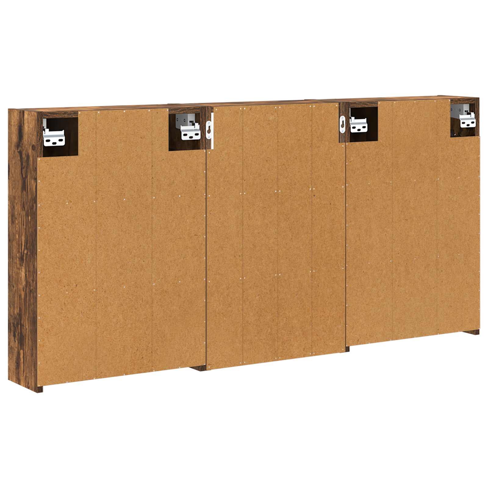 Badeværelsesskabsæt 3 pcs 126 x 16 x 62.5 cm Konstrueret træ