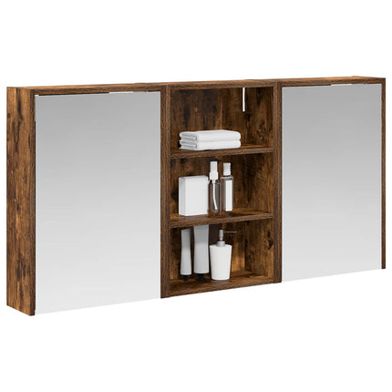 Badeværelsesskabsæt 3 stk. 126 x 16 x 62.5 cm Konstrueret træ