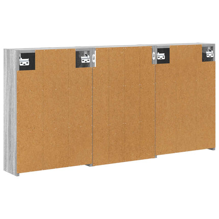 Badeværelsesskabsæt 3 stk. 126 x 16 x 62.5 cm Konstrueret træ